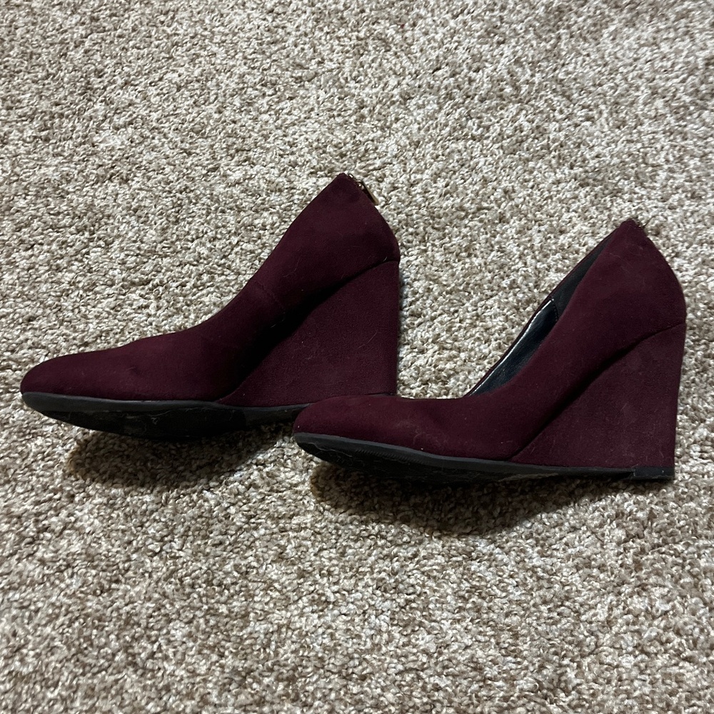 Plum Colored Wedge Heels